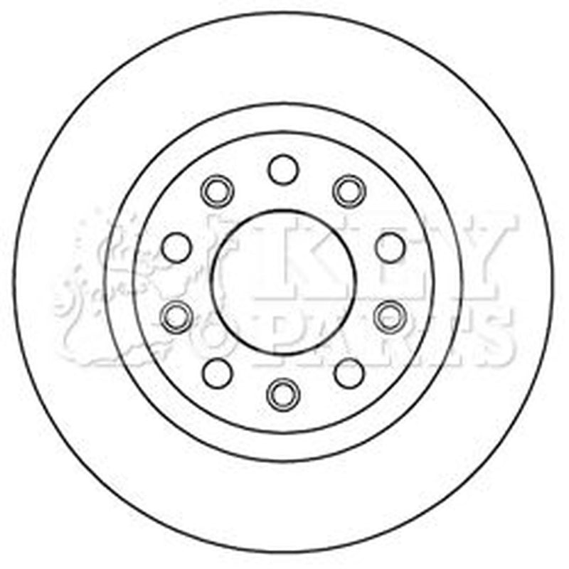 Key Parts Rear Brake Solid Discs & Pads fits Alfa Romeo Giulietta 2010-2020
