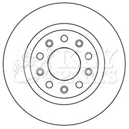 Key Parts Rear Brake Solid Discs & Pads fits Alfa Romeo Giulietta 2010-2020