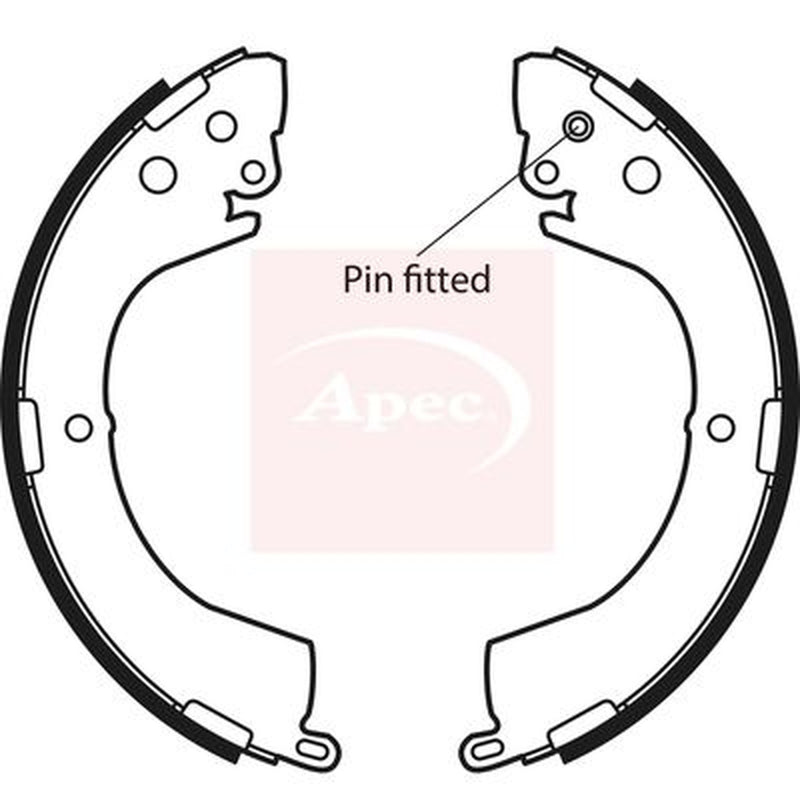 Apec Brake Shoe Set Axle Kit fits Mitsubishi L200 1996-2007 2.5