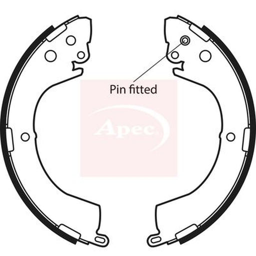 Apec Brake Shoe Set Axle Kit fits Mitsubishi L200 1996-2007 2.5