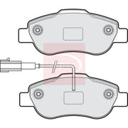 Apec Front Brake Pad Set fits Fiat 500 C 2009 on 1.2