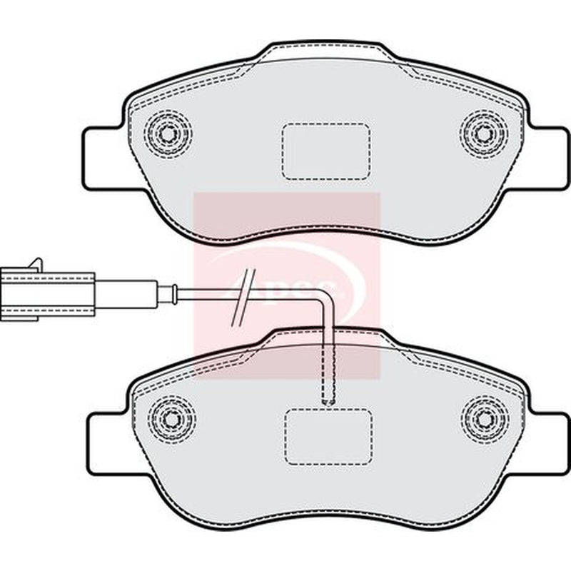 Apec Front Brake Pad Set fits Fiat 500 C 2009 on 1.2