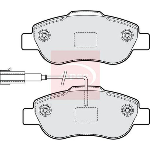 Apec Front Brake Pad Set fits Fiat 500 C 2009 on 1.2