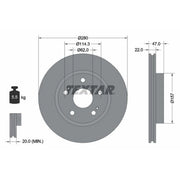 Textar 2 x Vented Front Brake Discs 92222100