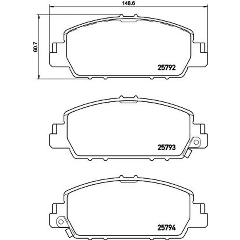 Brembo 4 x Front Brake Pad Set fits Honda Accord IX 2012 on 2.4 3.5