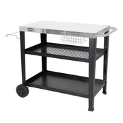 Dellonda Plancha Trolley with Utensil Holder - Stainless Steel Top Dellonda - Dynamic Drive