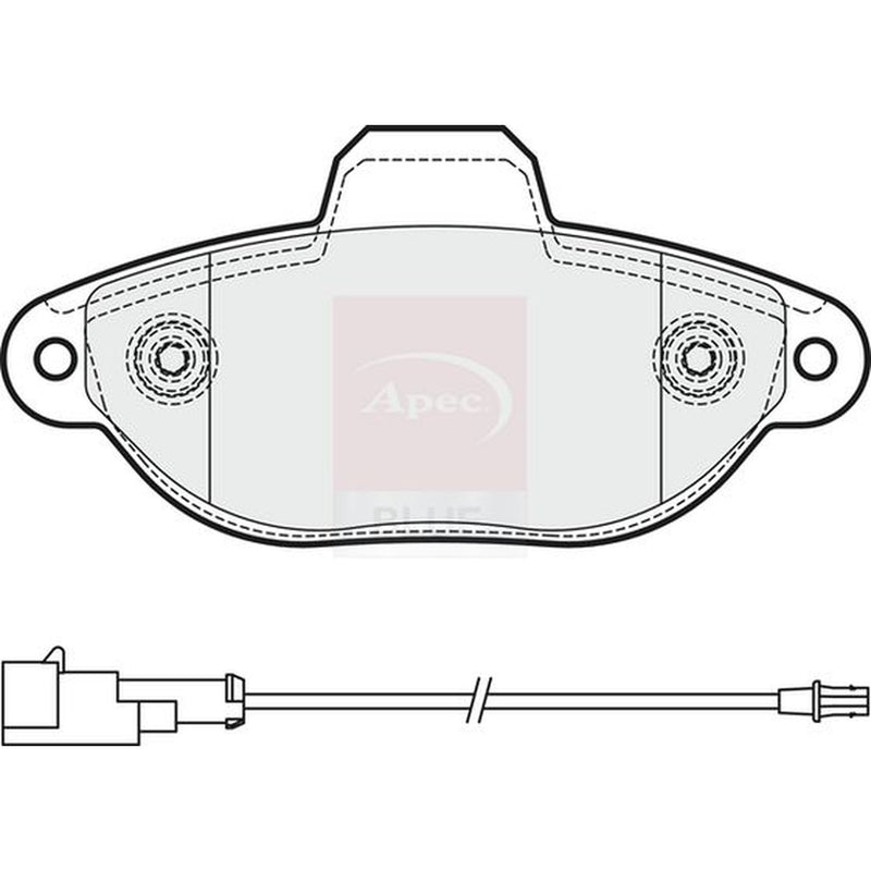 Apec Front Brake Pad Set fits Ford Ka 2008-2016 1.2