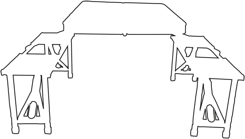 Quest Gloucester Deluxe Folding Picnic Set Table & Bench (Onyx Edition) Quest - Dynamic Drive