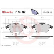 Brembo 4 x Front Brake Pad Set fits Daimler Super Eight 2005-2009 4.2