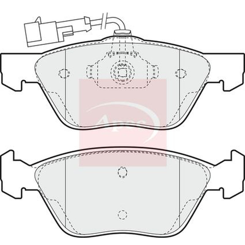 Apec Front Brake Pad Set fits Alfa Romeo 156 1997-2005 1.6 1.8 1.9 2.0 2.4 2.5