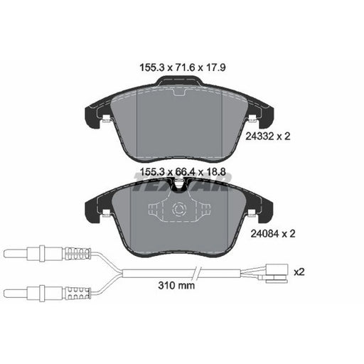 Textar Front Brake Pad Set 2433201