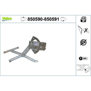 Valeo Electric Window Regulator Lifter Left Front 850590