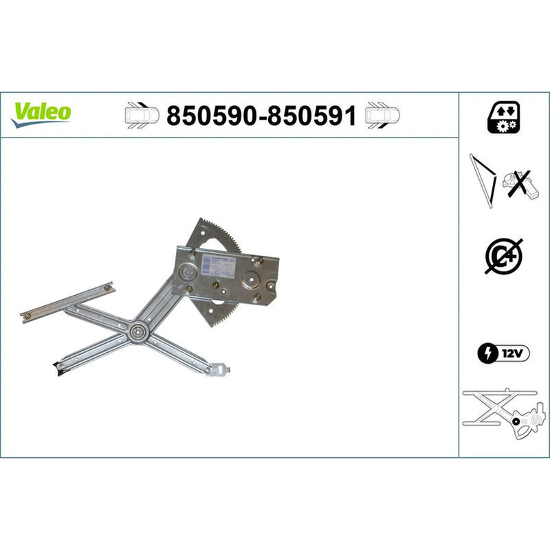 Valeo Electric Window Regulator Lifter Right Front 850591