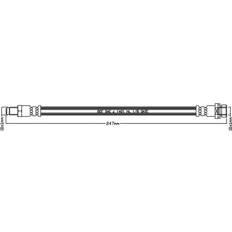 Juratek Brake Hydraulic Hose Line outer JBH1163
