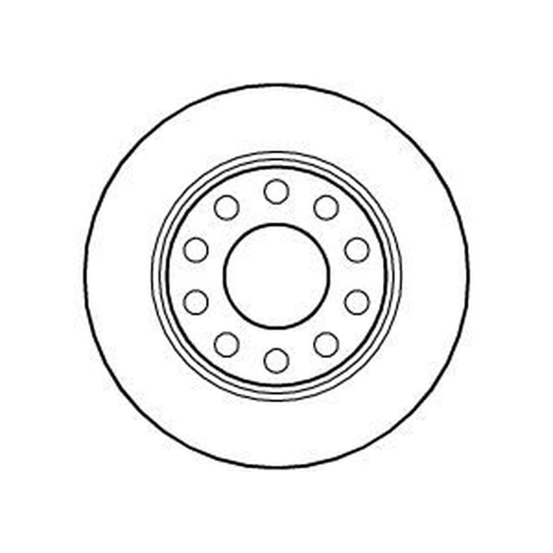 Abtex 2 x Solid Rear Brake Discs BD909S-x2