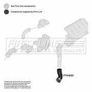 First Line Intercooler Turbo Charge Air Hose fits BMW 3 2004-2013