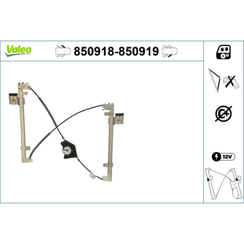 Valeo Electric Window Regulator Lifter Right Front 850919