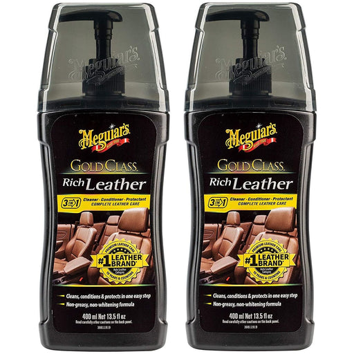 2x Meguiar's G17914EU Gold Class Rich Leather Cleaner and Conditioner 400ml Meguiar's - Bars 4 Cars