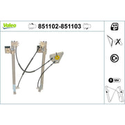Valeo Electric Window Regulator Lifter Right Front 851103