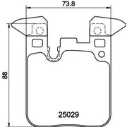 Mintex Rear Brake Pad Set fits BMW 1 Sports Hatch 2011-2019