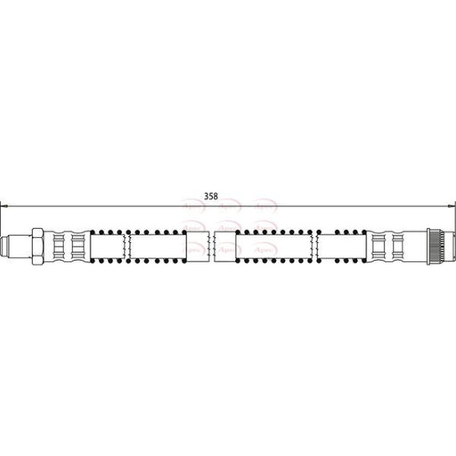 Apec Brake Hydraulic Hose Line Rear fits Opel Movano A 1999-2001 1.9 2.5
