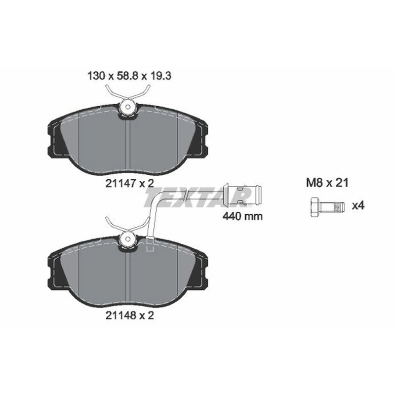 Textar Front Brake Pad Set 2114703