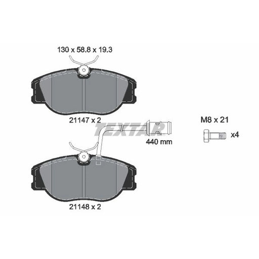 Textar Front Brake Pad Set 2114703