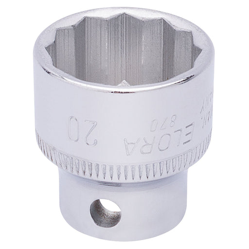 Draper Elora Bi-Hexagon Socket, 3/8" Sq. Dr., 20mm 25961 Draper - Dynamic Drive