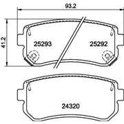 DON Rear Brake Solid Discs & Pads fits Hyundai IX35 2014-2015