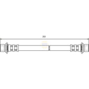 NAPA Brake Hydraulic Hose Line Rear fits Citroën C1 2005-2014 1.0 1.4