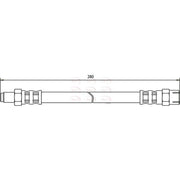 Apec Brake Hydraulic Hose Line Rear fits Audi 80 B2 1984-1986 1.8