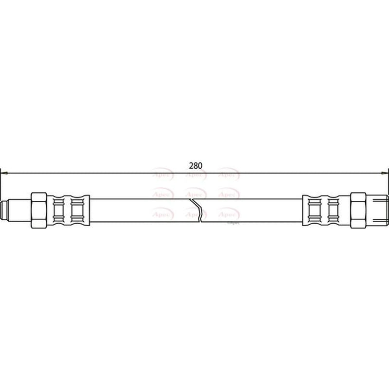 Apec Brake Hydraulic Hose Line Rear HOS3139