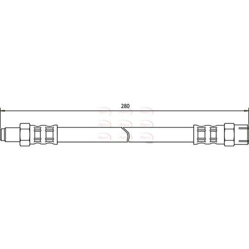 Apec Brake Hydraulic Hose Line Rear fits Audi 80 B2 1984-1986 1.8