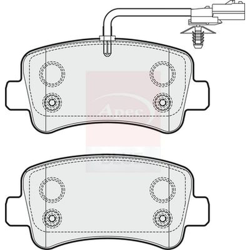 Apec Rear Brake Pad Set fits Ineos Grenadier Closed Off-Road 2022 on 3.0