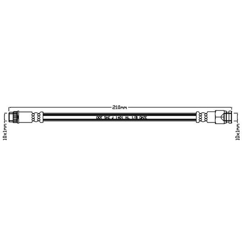 Juratek Brake Hydraulic Hose Line inner JBH1046