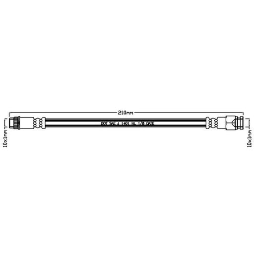 Juratek Brake Hydraulic Hose Line inner JBH1046