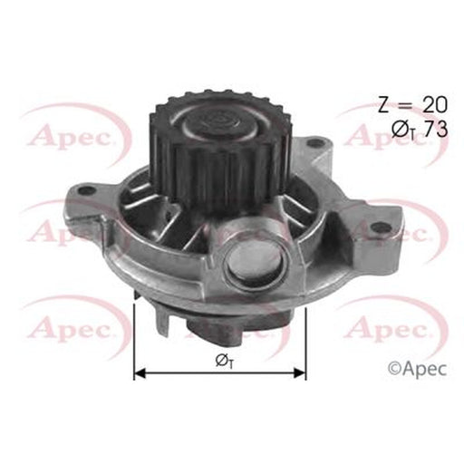 Apec Engine Cooling Water Pump fits Audi 100 C4 1990-1994 2.4 2.5