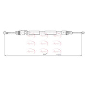 Apec Handbrake Cable Left Rear fits Opel Vivaro B 2014-2019 1.6