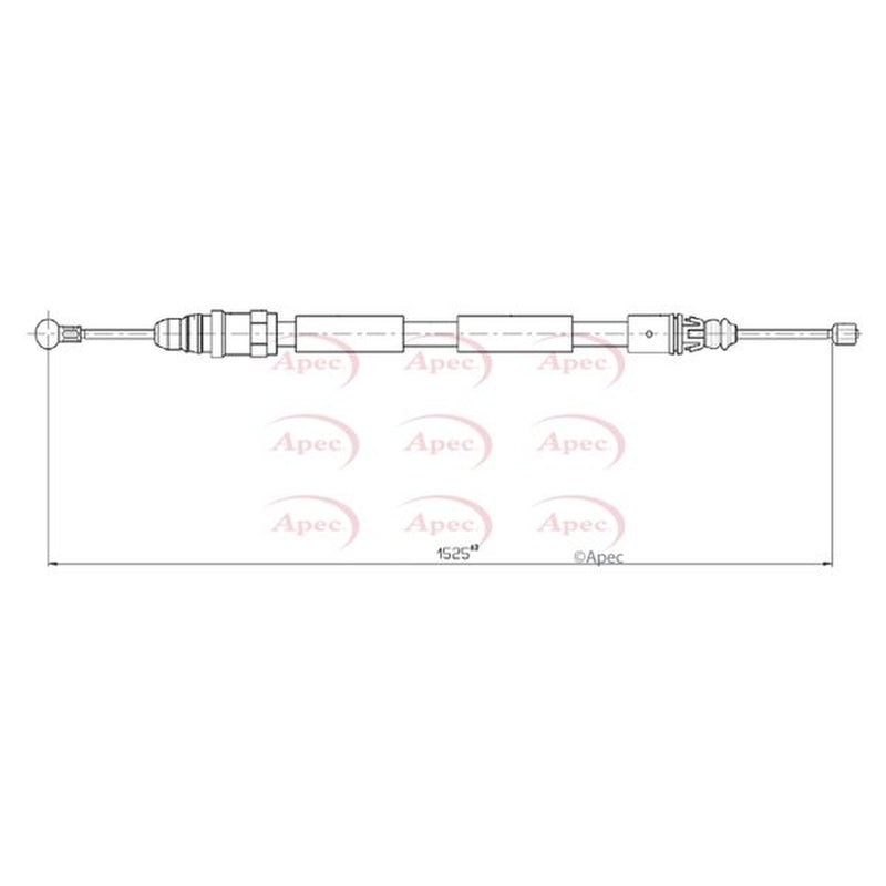 Apec Handbrake Cable Left Rear fits Opel Vivaro B 2014-2019 1.6