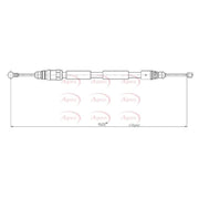 Apec Handbrake Cable Left Rear CAB1606