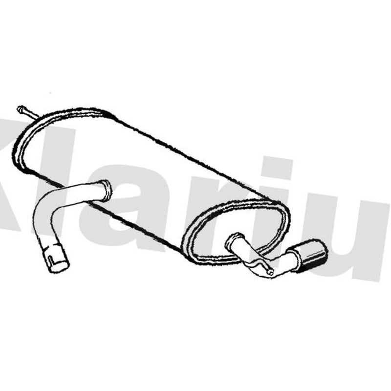 Klarius Box With Tail Pipe Rear fits Audi A3 2012-2020 1.6