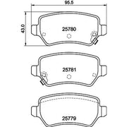 Mintex Rear Brake Pad Set fits Kia Cee'D 2012-2018 1.0 1.4 1.6