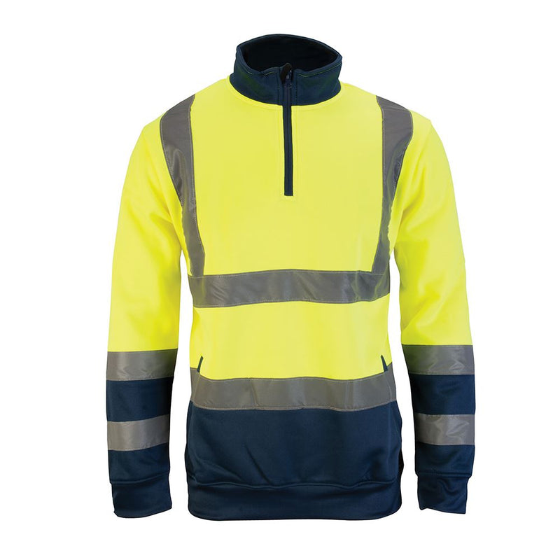 Tough Grit Hi-Vis 2-Tone Sweatshirt Yellow/Navy S Tough Grit - Dynamic Drive