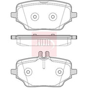 Apec Rear Brake Pad Set fits Mercedes-Benz Gle 2018-2023 167.121 167.123