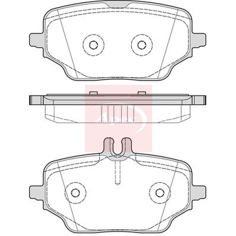 Apec Rear Brake Pad Set fits Mercedes-Benz Gle 2018-2023 167.121 167.123