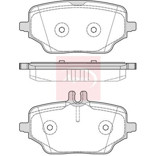 Apec Rear Brake Pad Set fits Mercedes-Benz Gle 2018-2023 167.121 167.123
