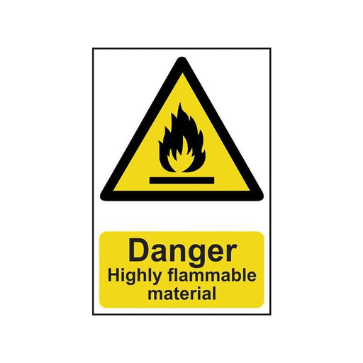 Scan Danger Highly Flammable Material - PVC Sign 200 x 300mm Scan - Dynamic Drive