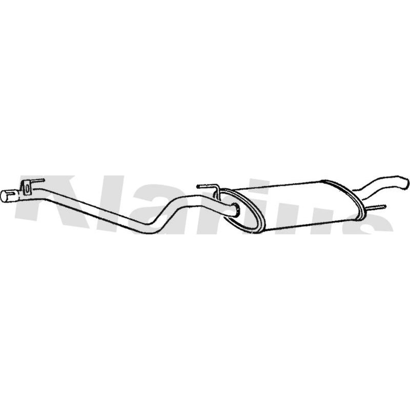 Klarius Box With Tail Pipe Rear fits VW Golf 1991-1998 1.4 1.6 1.8 1.9