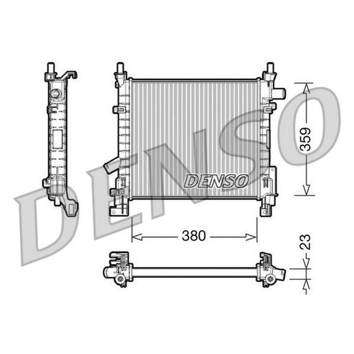 Denso Engine Radiator fits Ford Ka 1996-2008 1.3 1.6
