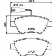 Mintex Front & Rear Brake Discs & Pads fits Alfa Romeo Mito 2008-2018 0.9 1.4